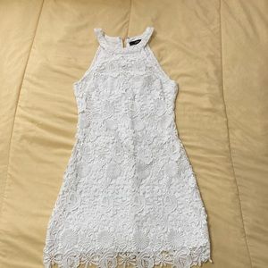 Lulu’s Love Poem Ivory White Lace Mini Dress